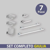 KIT ACCESSORI DA BAGNO 7 PEZZI SERIE GIULIA
